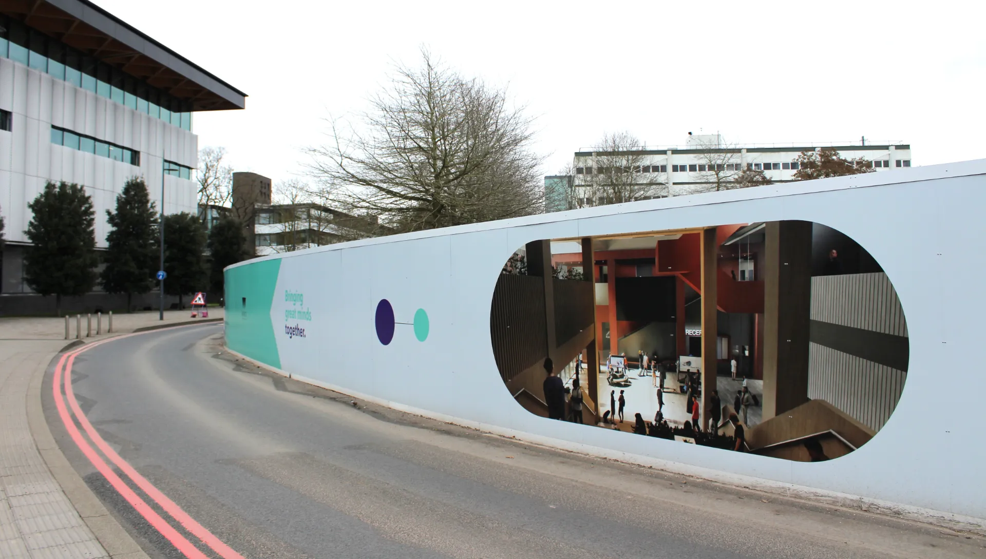 O'Brien Contractors Ltd. communicate with branded hoarding